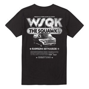 Stranger Things 5 Unisex Adult Hawkins Hitmaker Wsqk Back Print T-Shirt / Black
